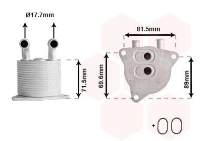 Radiator racire ulei, cutie de viteze automata VAN WEZEL 59013711
