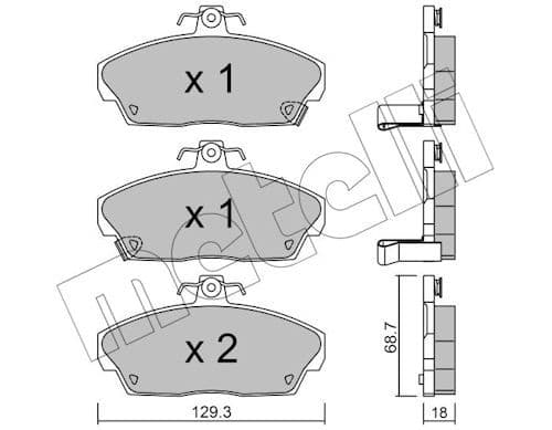 set placute frana,frana disc METELLI 22-0174-0