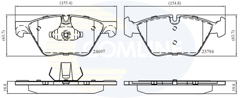 set placute frana,frana disc COMLINE CBP06075