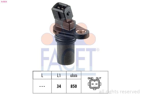 Senzor, turație motor FACET Made in Italy - OE Equivalent 9.0354