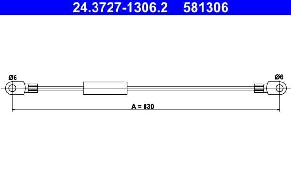 Cablu, frana de parcare ATE 24.3727-1306.2