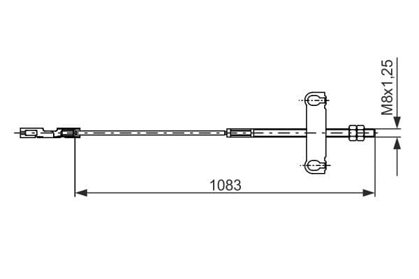 Cablu, frana de parcare BOSCH 1 987 482 194