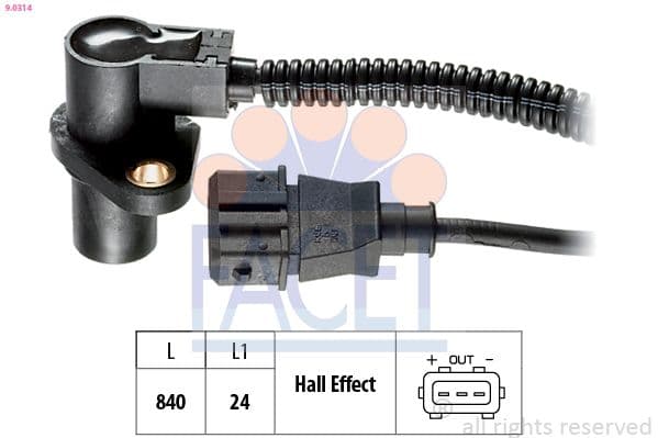 Senzor impulsuri, arbore cotit FACET Made in Italy - OE Equivalent 9.0314