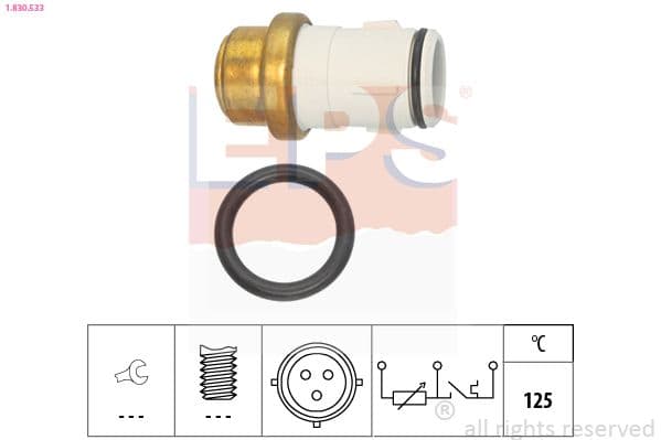 senzor,temperatura lichid de racire EPS Made in Italy - OE Equivalent 1.830.533