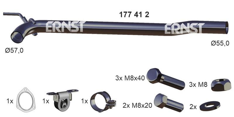 Teava reparatie, catalizator ERNST Set 177412