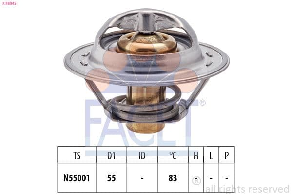 termostat,lichid racire FACET Made in Italy - OE Equivalent 7.8304S