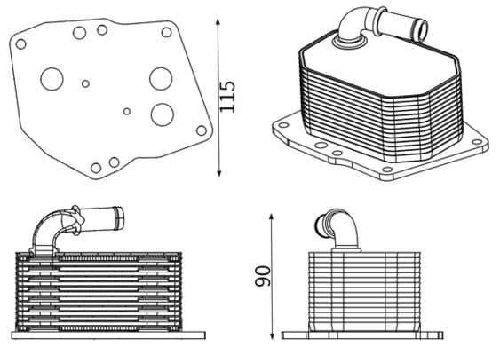 Radiator ulei, ulei motor MAHLE BEHR CLC 416 000S