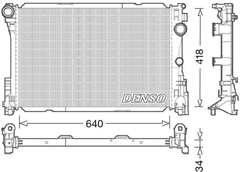 Radiator, racire motor DENSO DRM17049