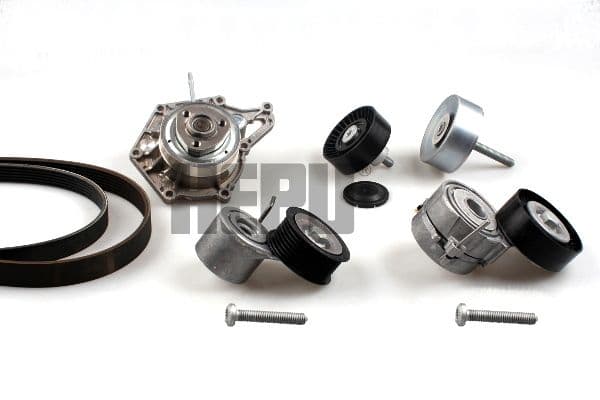 Pompa apa + Set curea transmisie cu caneluri HEPU PK06632