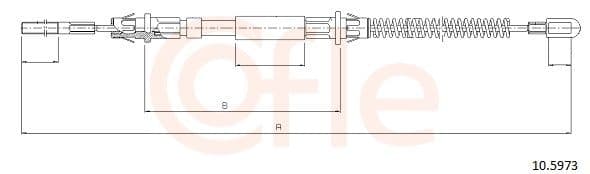 Cablu, frana de parcare COFLE 10.5973