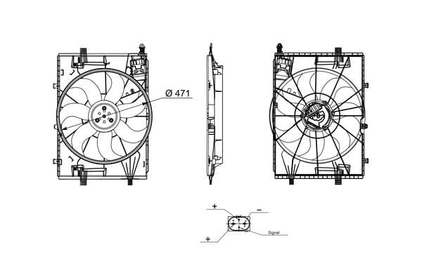 Ventilator, radiator MAHLE CFF 672 000S
