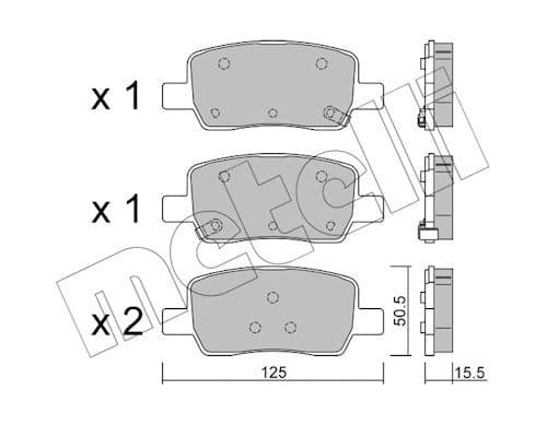set placute frana,frana disc METELLI 22-1304-0