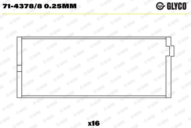 Cuzinet bielă GLYCO 71-4378/8 0.25mm