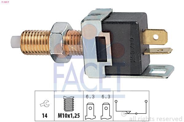 Comutator lumini frana FACET Made in Italy - OE Equivalent 7.1017