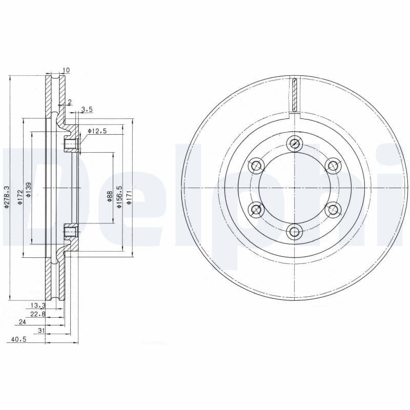 Disc frana DELPHI BG3523