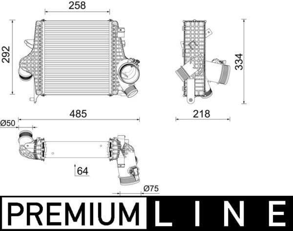 Intercooler, compresor MAHLE BEHR *** PREMIUM LINE *** CI 640 000P