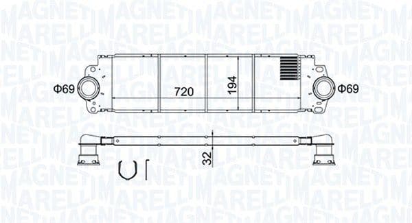 Intercooler, compresor MAGNETI MARELLI 351319204200