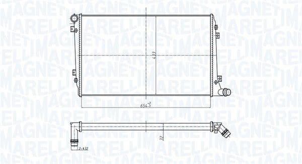 Radiator, racire motor MAGNETI MARELLI 350213167300