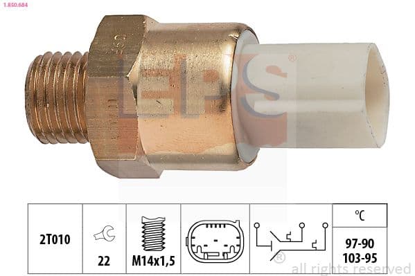 Comutator temperatura, ventilator radiator EPS Made in Italy - OE Equivalent 1.850.684