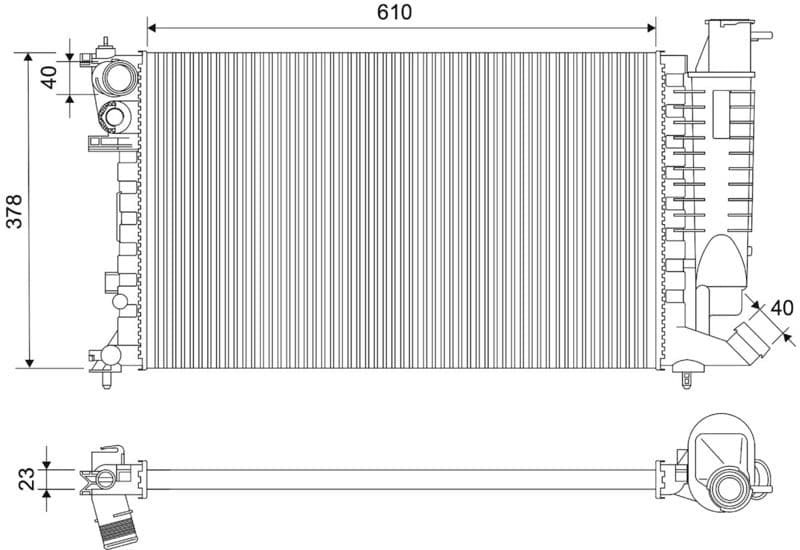 Radiator, racire motor VALEO 730630