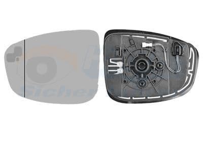 Sticla oglinda, oglinda retrovizoare exterioara VAN WEZEL * HAGUS * 2780835