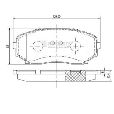 set placute frana,frana disc NIPPARTS N3603070