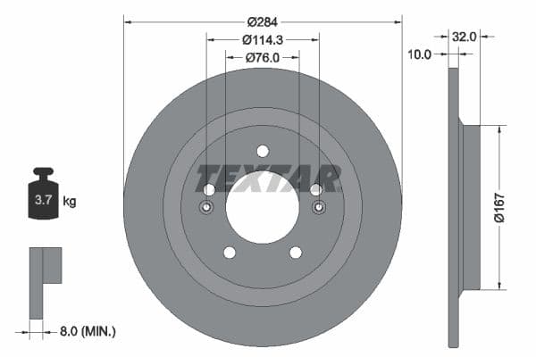 Disc frana TEXTAR PRO 92333303