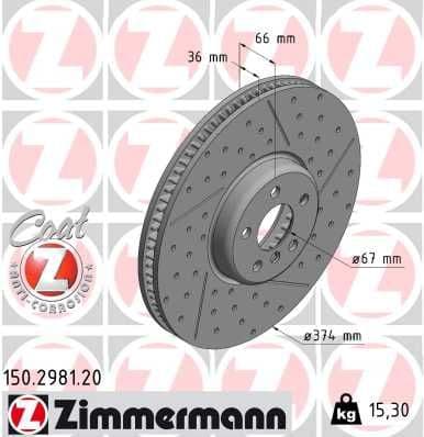 Disc frana ZIMMERMANN COAT Z 150.2981.20