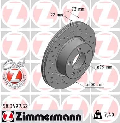 Disc frana ZIMMERMANN SPORT Z 150.3497.52