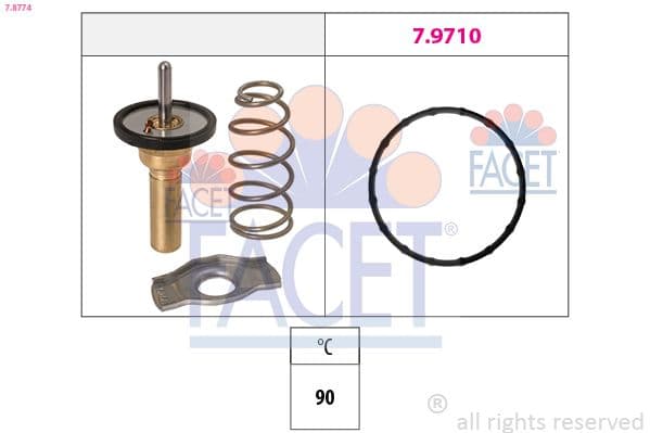 termostat,lichid racire FACET Made in Italy - OE Equivalent 7.8774