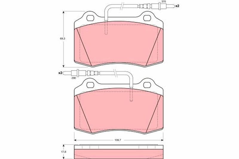 set placute frana,frana disc TRW GDB1359