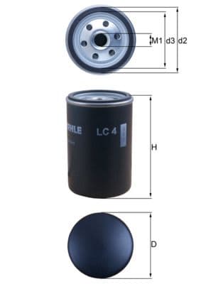 Filtru aer, turbocompresor MAHLE LC 4
