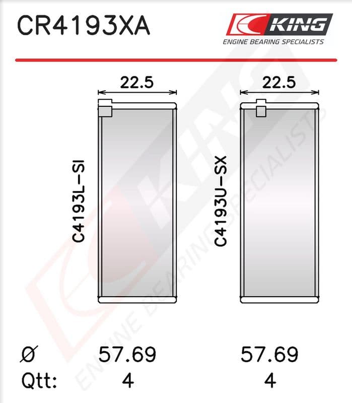 Cuzinet bielă KING CR4193XA0.3