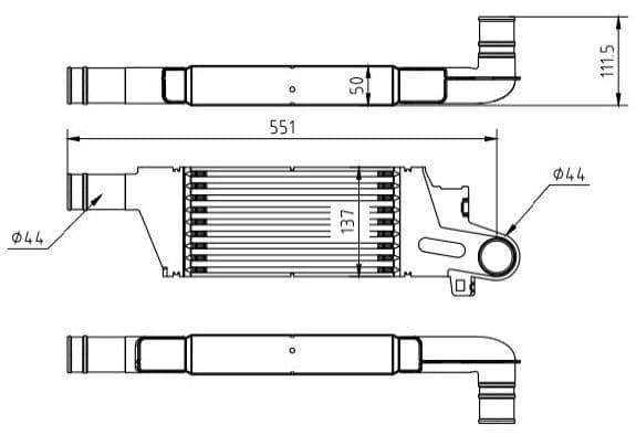 Intercooler, compresor MTR 13054851