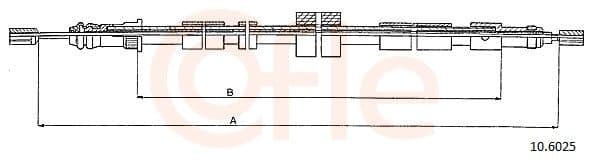 Cablu, frana de parcare COFLE 10.6025
