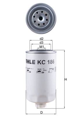 filtru combustibil MAHLE KC 186