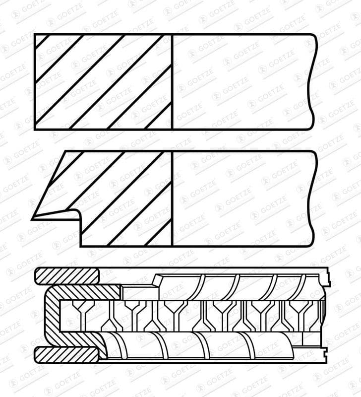Set segmenti piston GOETZE ENGINE 08-453400-00