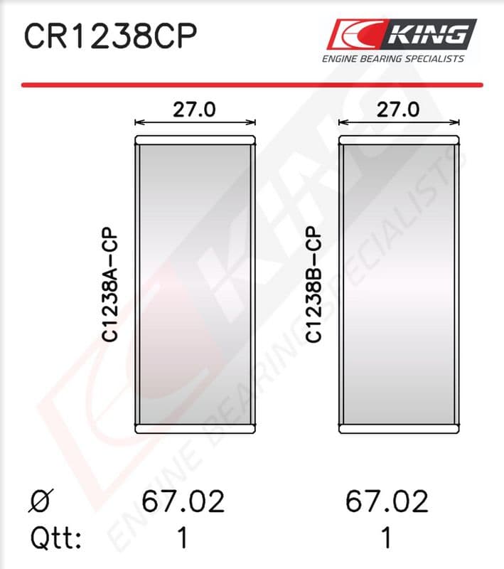 Cuzinet bielă KING CR1238CP
