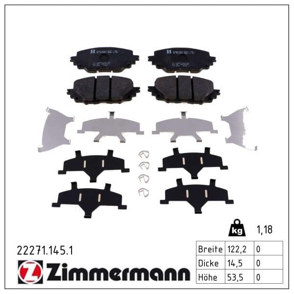 set placute frana,frana disc ZIMMERMANN 22271.145.1