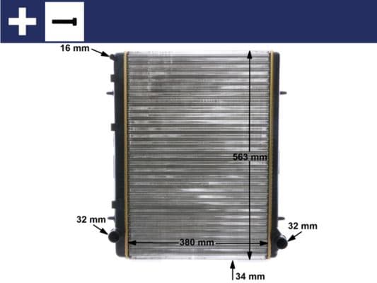 Radiator, racire motor MAHLE BEHR CR 2033 000S