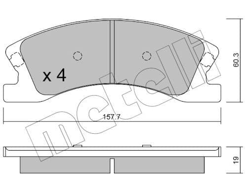 set placute frana,frana disc METELLI 22-0626-0