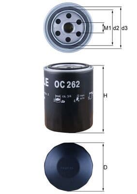 Filtru ulei MAHLE OC 262