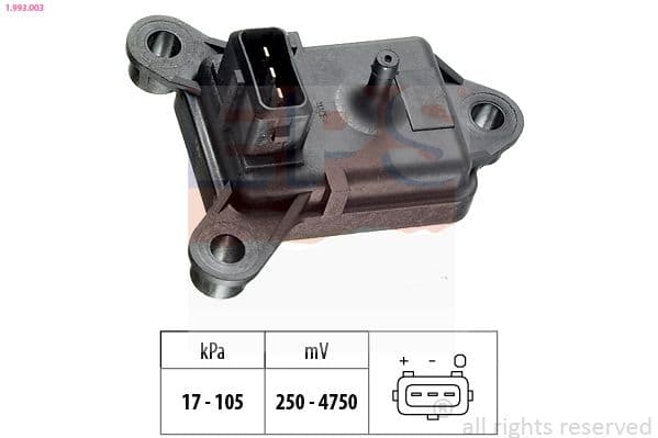 senzor presiune aer EPS Made in Italy - OE Equivalent 1.993.003