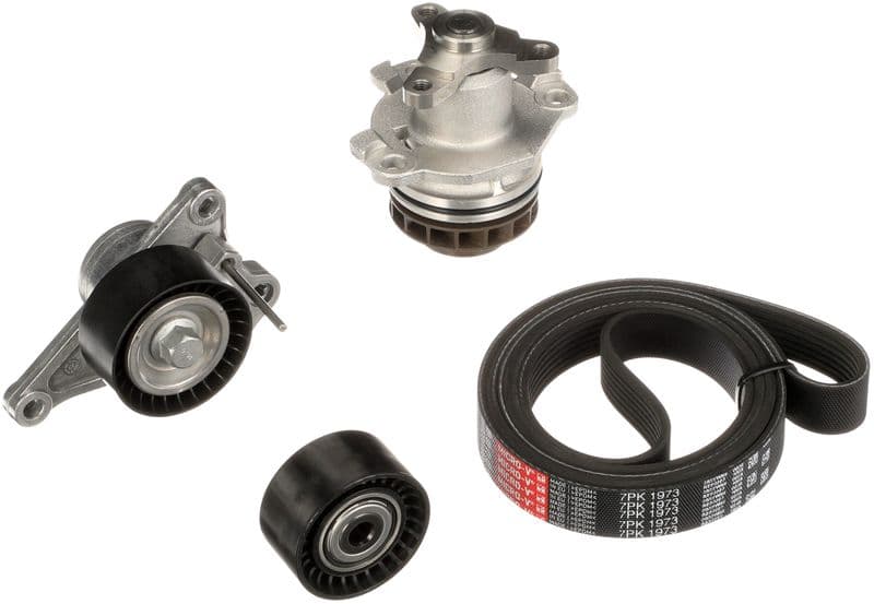 Pompa apa + Set curea transmisie cu caneluri GATES Micro-V® KP17PK1973