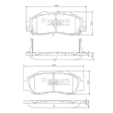 set placute frana,frana disc NIPPARTS J3604032