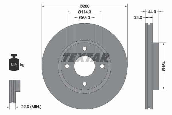 Disc frana TEXTAR PRO 92269203
