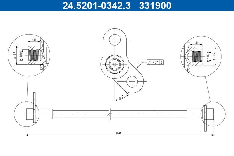 Furtun frana ATE 24.5201-0342.3