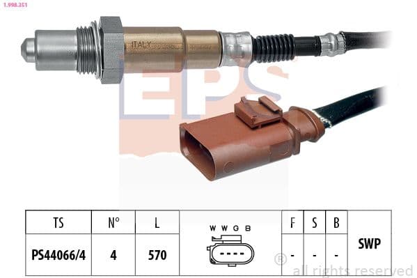Sonda Lambda EPS Made in Italy - OE Equivalent 1.998.351