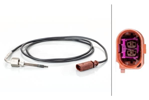 Senzor, temperatura gaze evacuare HELLA 6PT 014 494-551