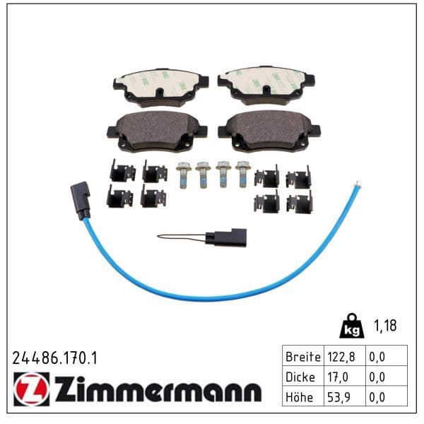 set placute frana,frana disc ZIMMERMANN 24486.170.1